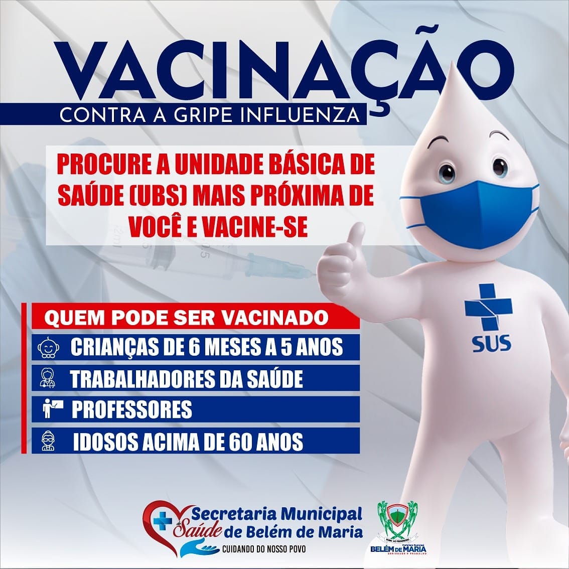 Campanha de vacinação contra Influenza é aberta no Pará